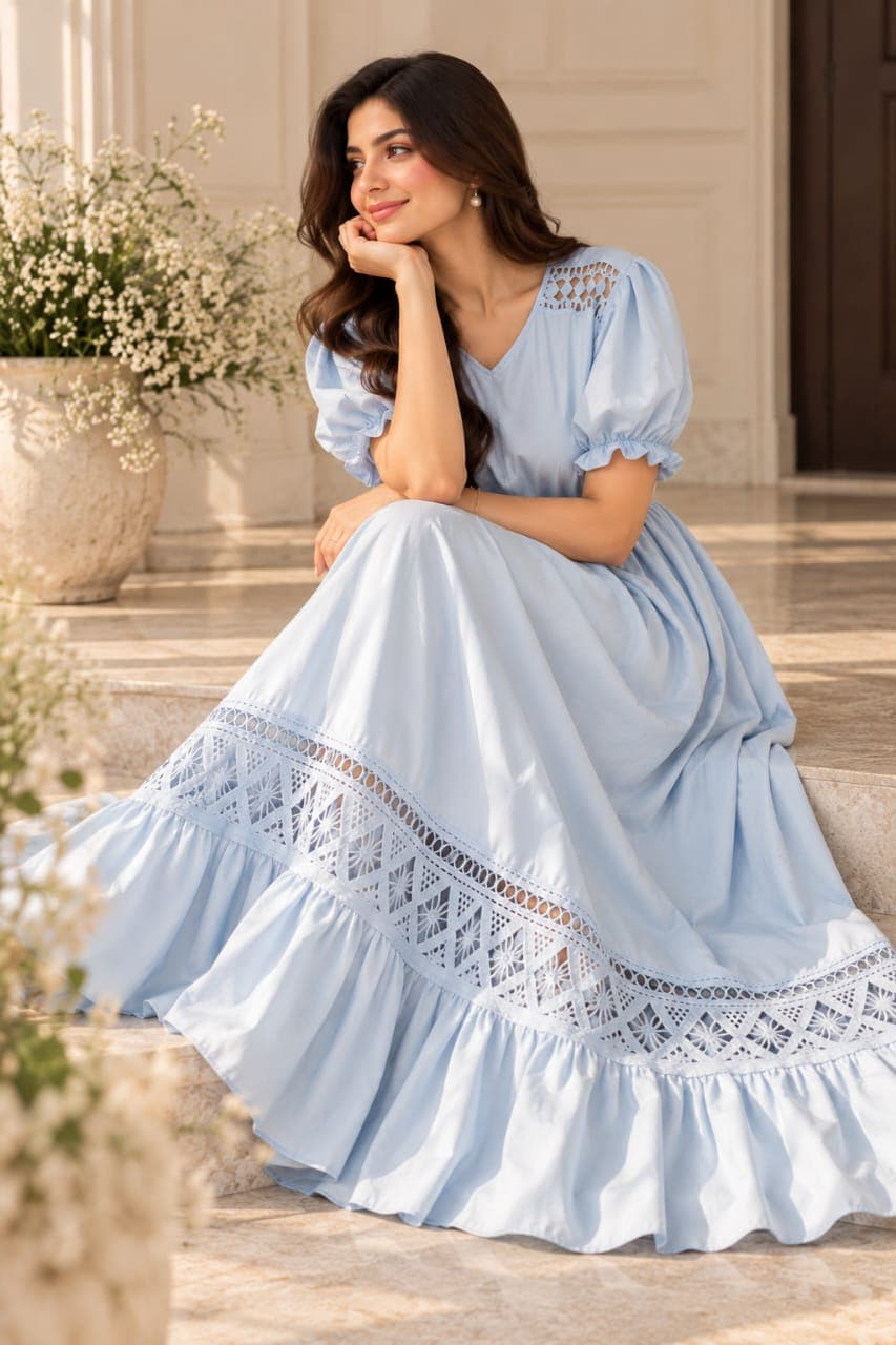 Sunday Best - Sky Blue back view